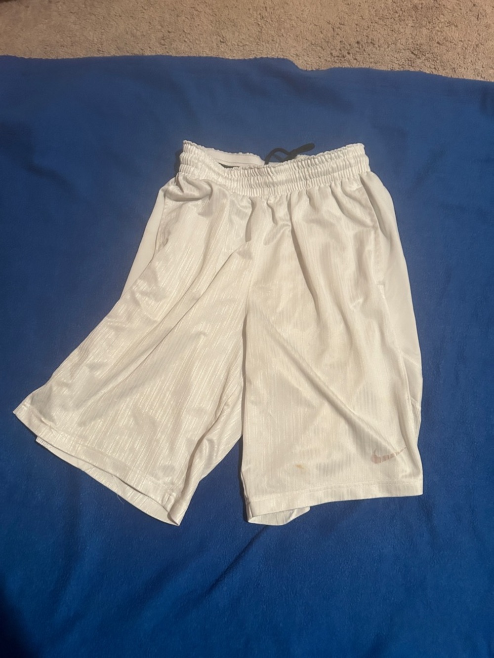 Nike White Athletic Mesh Training Shorts